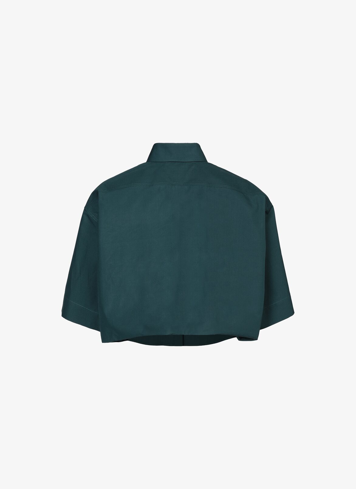 Alaïa Edition 1985 Oversized Crop Shirt  ALAÏA MARINE GREEN ALAÏA EDITION 1985 OVERSIZED CROP SHIRT